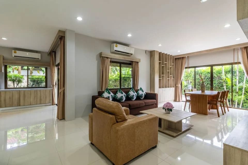 Large garden 3 bedroom villa for rent in Choeng thale — Thumbnail 7