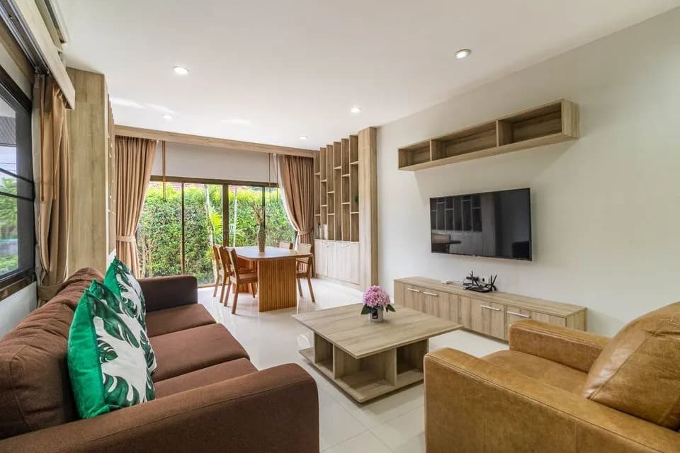 Large garden 3 bedroom villa for rent in Choeng thale — Thumbnail 9