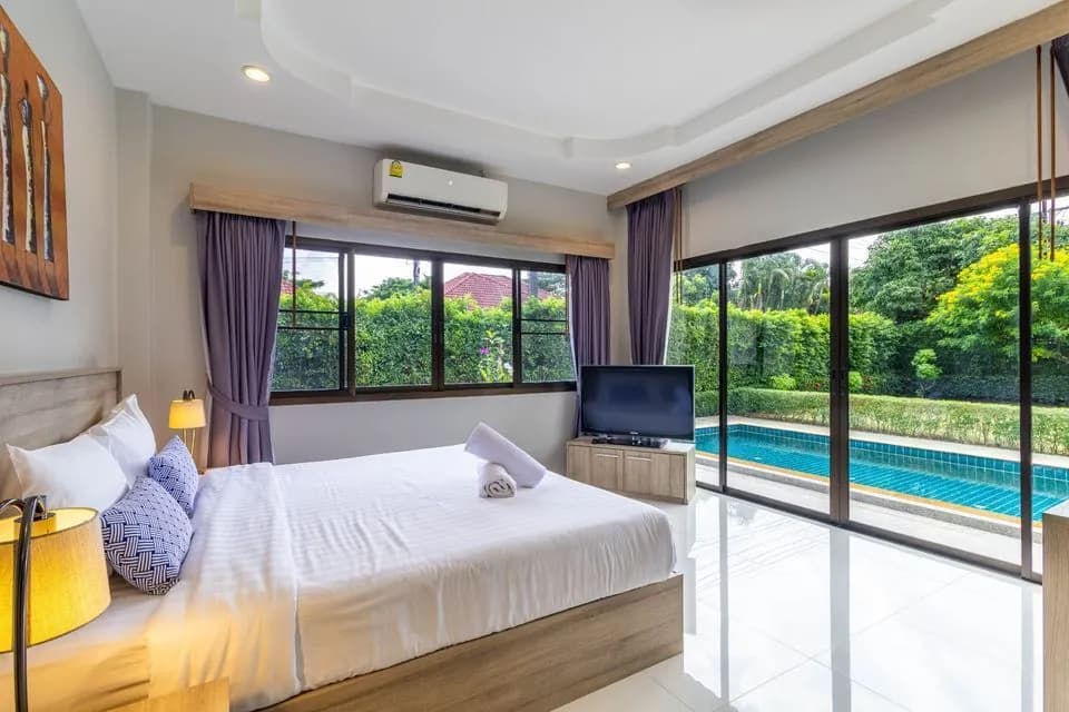 Large garden 3 bedroom villa for rent in Choeng thale — Thumbnail 20