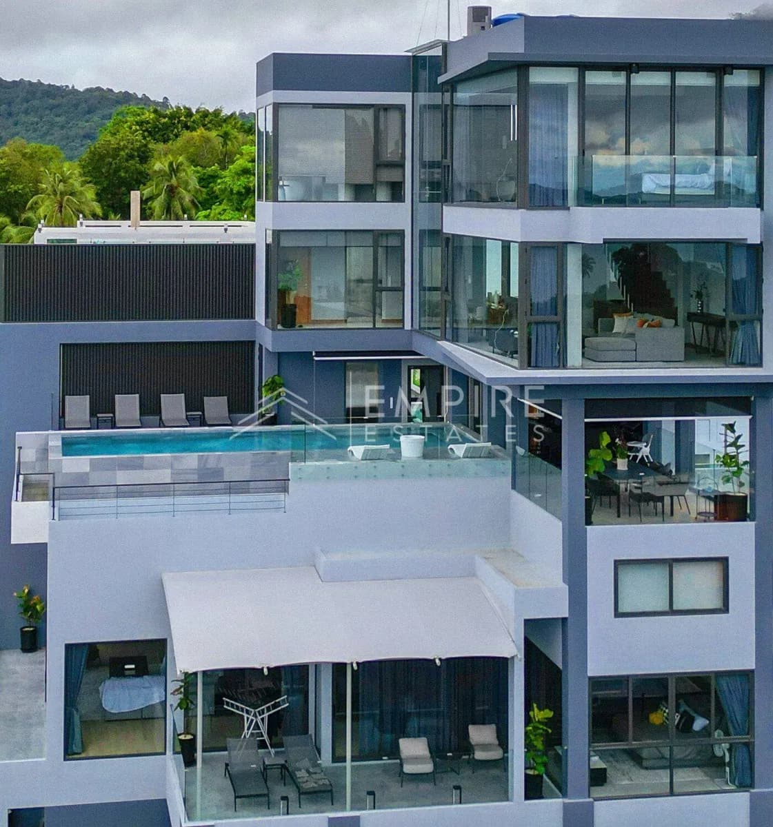 6 Bedrooms Modern Style with Sea View  Private Pool Villa in  Rawai Phuket — Thumbnail 11