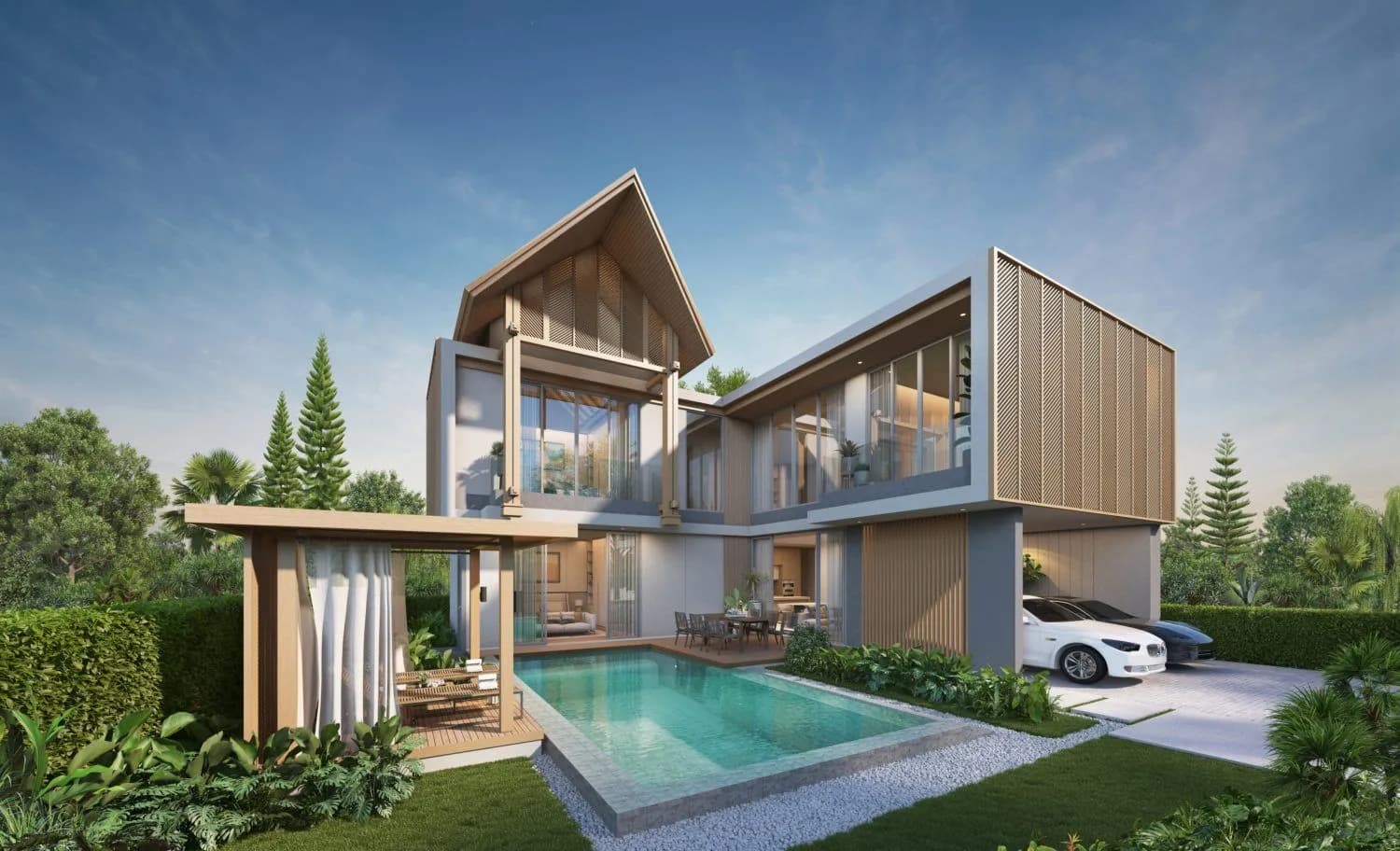 2 Storeys 4 Bedrooms Villa  423 sqm. With Private Pool For Sale In Bangtao Phuket — Thumbnail 8