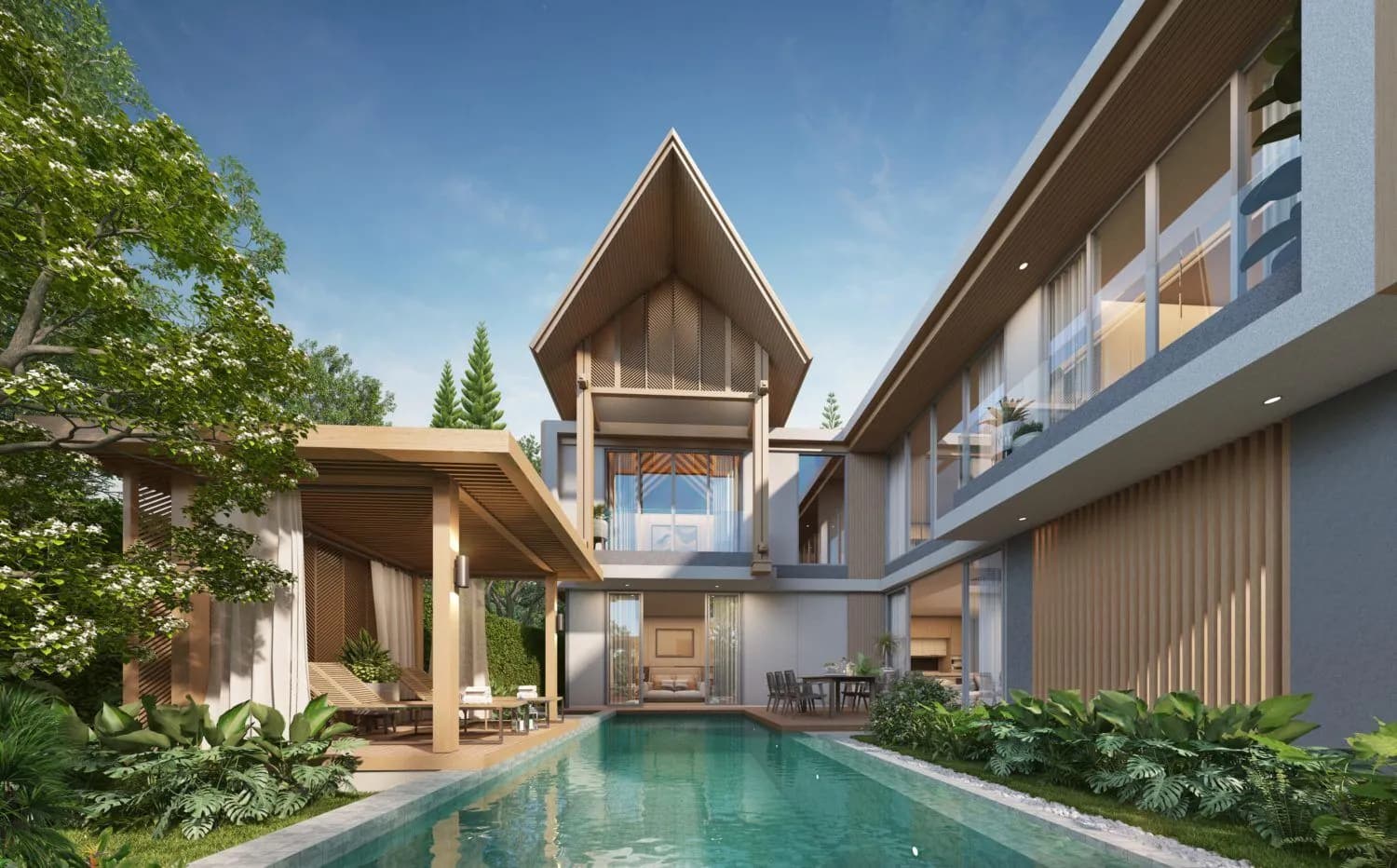 3 Bedrooms Luxurious Villa 306 sqm. With Private Pool For Sale In Bangtao Phuket — Photo 1