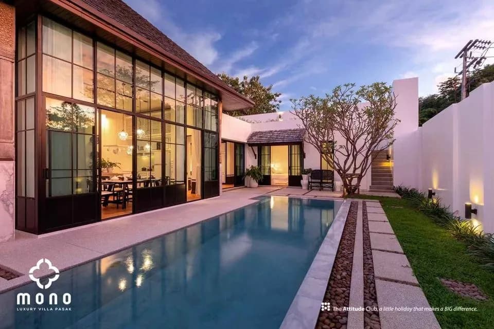 Mono villa 2 bedroom with Private pool for rent in Choeng Thale — Photo 1