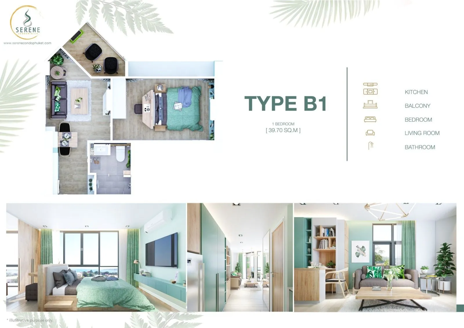 Serene Condominium: Brand New 1-Bedroom Condo for Sale in Surin, Phuket | SD14082551 — Thumbnail 6