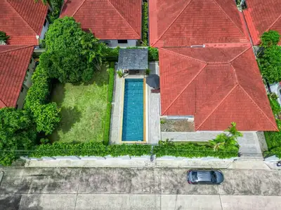Large garden 3 bedroom villa for rent in Choeng thale